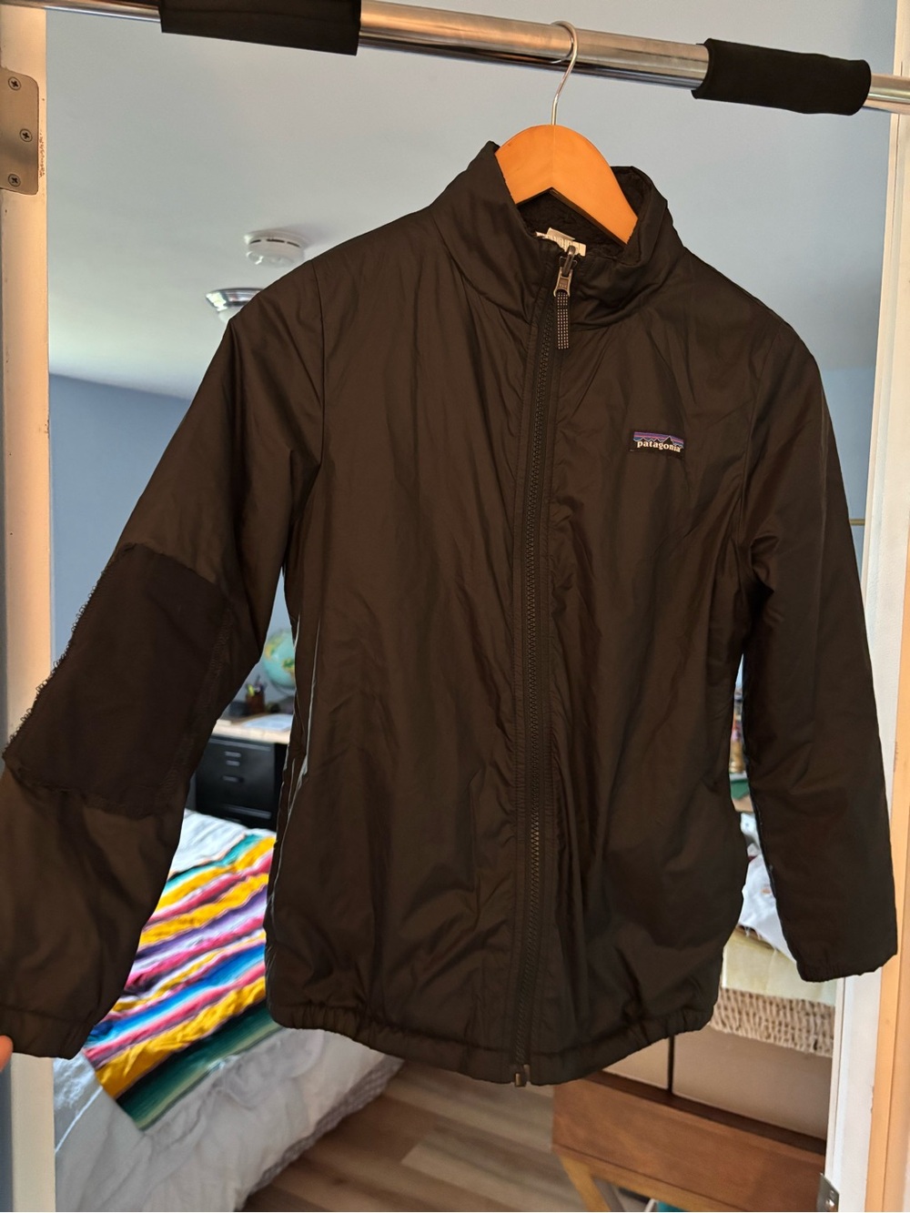 Patagonia Black Lightweight Full-Zip Windbreaker Jacket